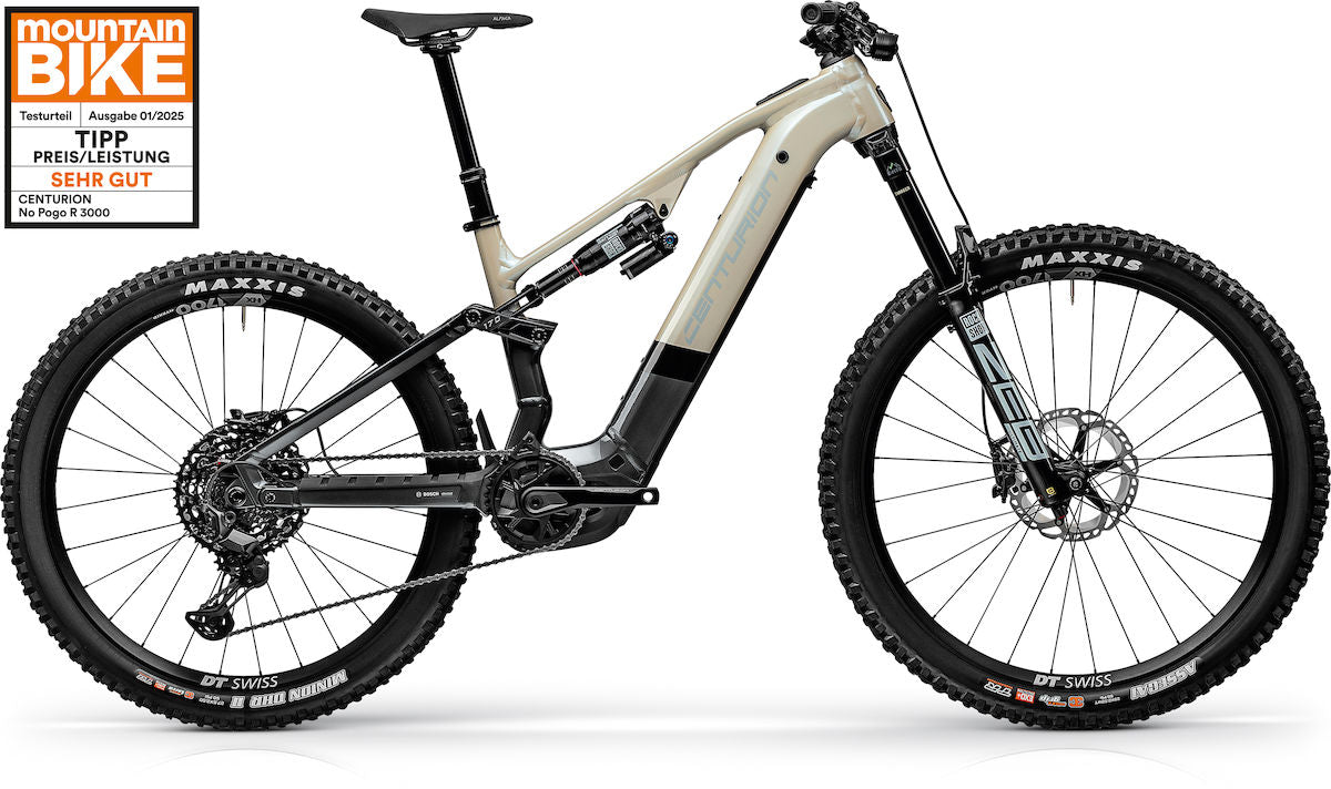 CENTURION No Pogo R3000 EP3 – E-MTB Fully, Bosch Performance Line CX, 800 Wh, Sandperlmutt