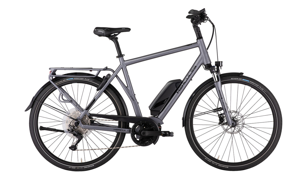 Hercules E-Imperial 180 S 10 – E-Trekkingbike, Bosch Performance Line CX, 500 Wh, Anthrazit-matt