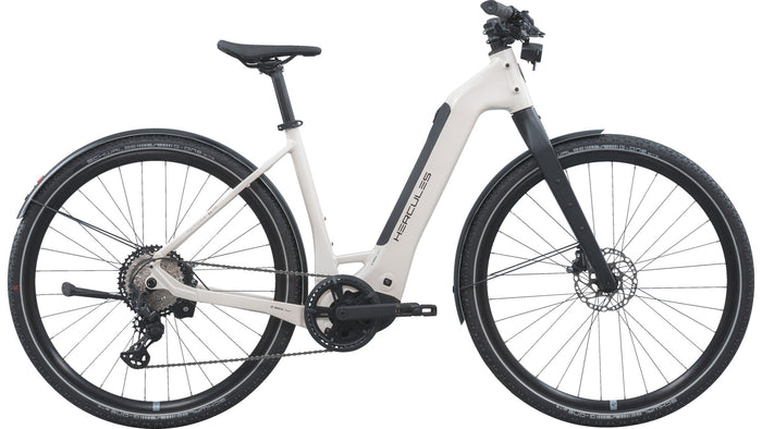 Hercules Futura SL I-12 Wave – E-Urbanbike, Bosch Performance Line SX, 400 Wh, Pearlwhite-glossy