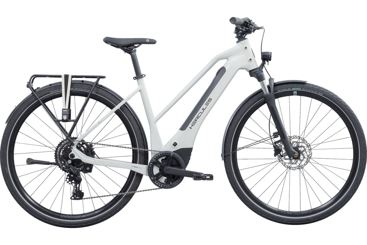 Hercules Futura SL I-9 Trapez – E-Urbanbike, Bosch Performance Line SX, 400 Wh, Urban Grey - Glossy