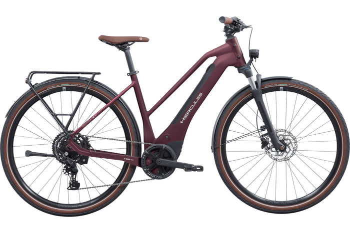 Hercules Futura SL I-9 Trapez – E-Urbanbike, Bosch Performance Line SX, 400 Wh, Ultimacy Bordeaux-matt