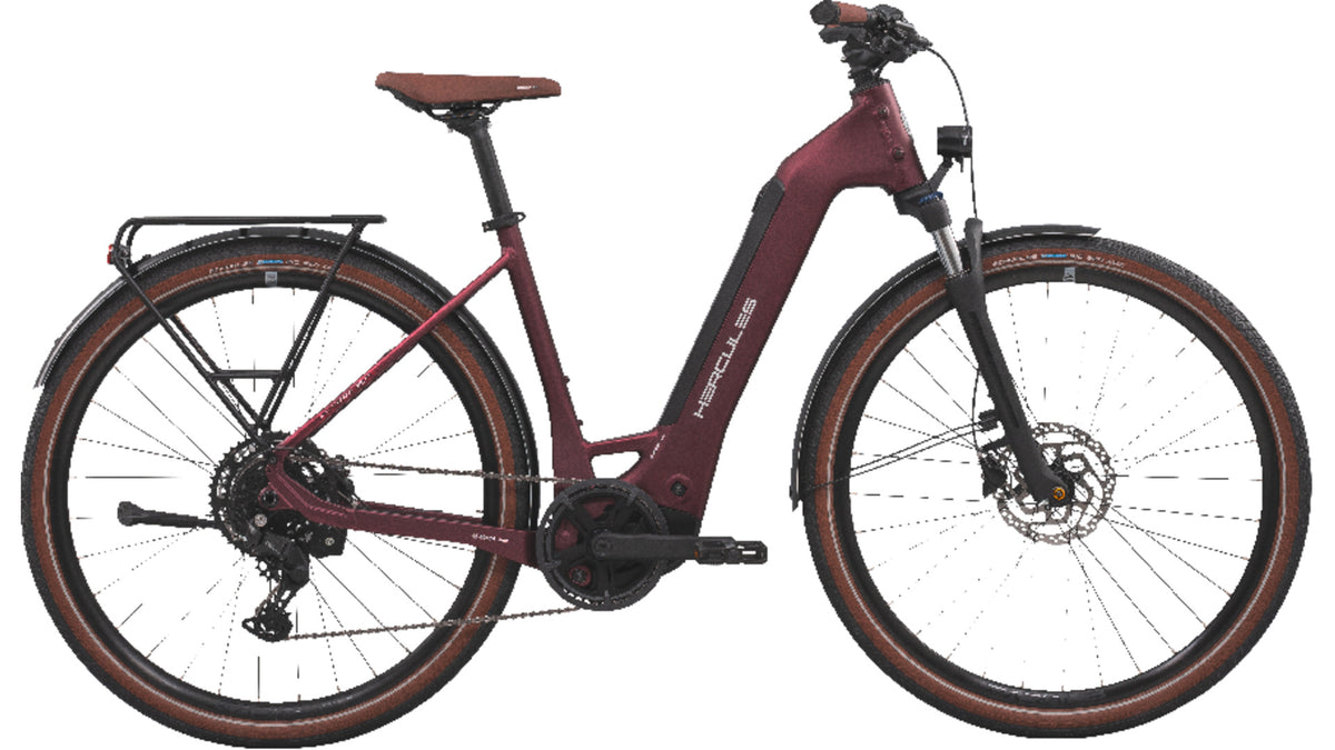 Hercules Futura SL I-9 Wave – E-Urbanbike, Bosch Performance Line SX, 400 Wh, Ultimacy Bordeaux-matt