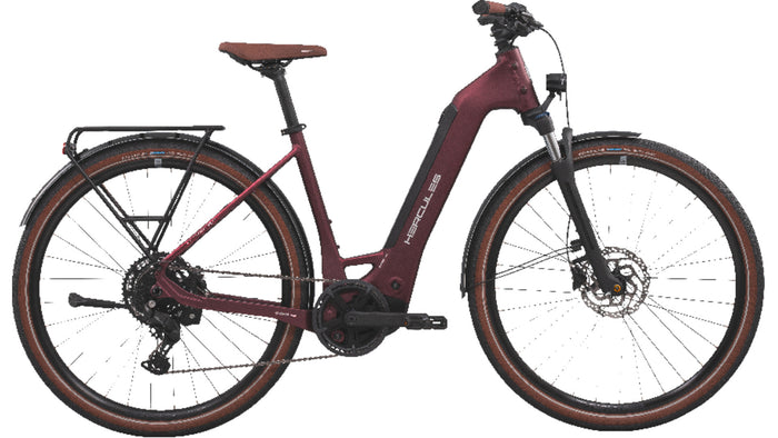 Hercules Futura SL I-9 Wave – E-Urbanbike, Bosch Performance Line SX, 400 Wh, Ultimacy Bordeaux-matt