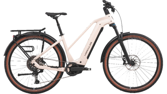 Hercules NOS SUV 4.1 Trapez – E-SUV Hardtail, Bosch Performance Line CX, 800 Wh, Pearlwhite-glossy