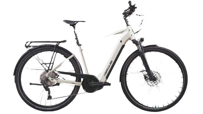 Hercules Futura I-10 LTD – E-Trekkingbike, Bosch Performance Line CX, 800 Wh, Pearlwhite-glossy