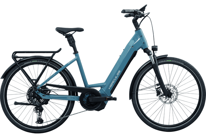 Hercules Futura I-10 LTD Wave – E-Trekkingbike, Bosch Performance Line CX, 800 Wh, Urban Blue-glossy