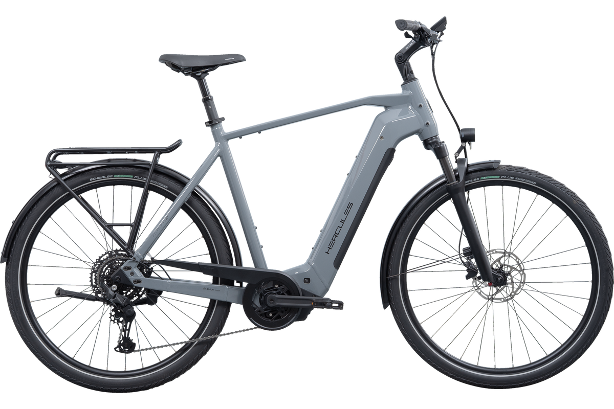 Hercules Futura HD 10 – E-Trekkingbike, Bosch Performance Line CX, 800 Wh, Graphite-glossy