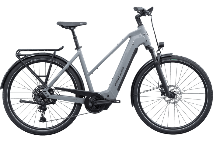Hercules Futura HD 10 Trapez – E-Trekkingbike, Bosch Performance Line CX, 800 Wh, Graphite-glossy