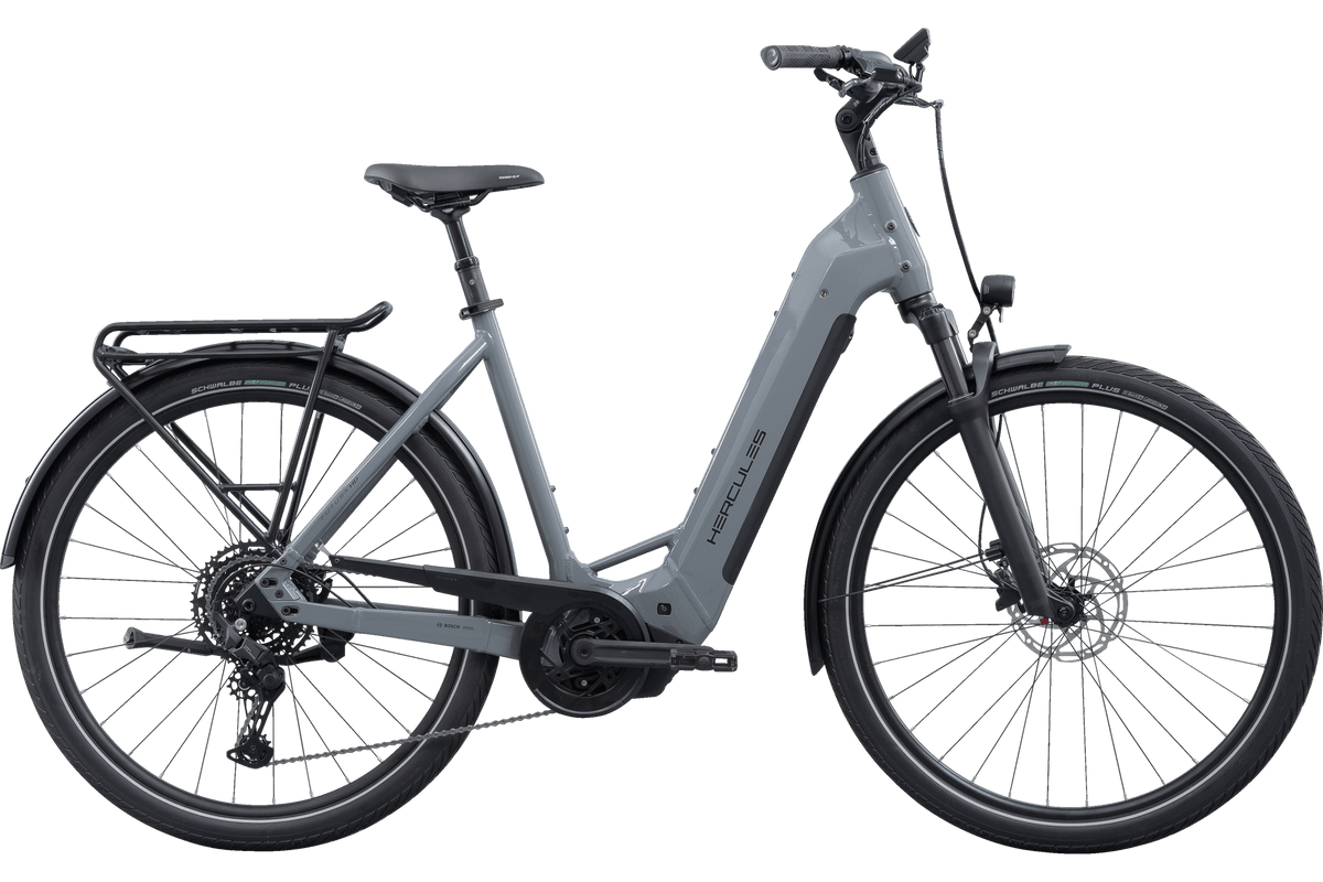Hercules Futura HD 10 Wave – E-Trekkingbike, Bosch Performance Line CX, 800 Wh, Graphite-glossy