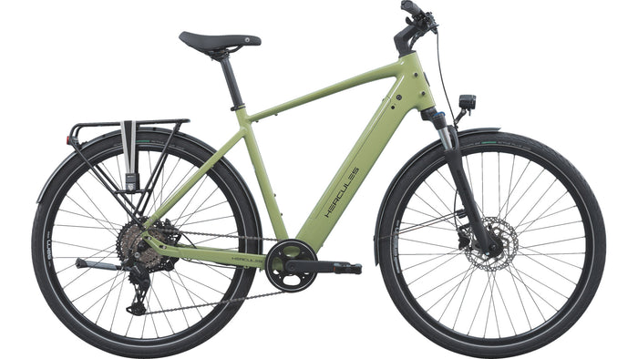 Hercules Urbanico 8 – E-Trekkingbike, BAFANG H410, 374 Wh, Green-glossy
