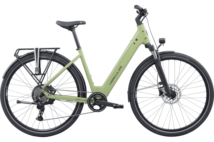 Hercules Urbanico 8 Wave – E-Trekkingbike, BAFANG H410, 374 Wh, Green-glossy