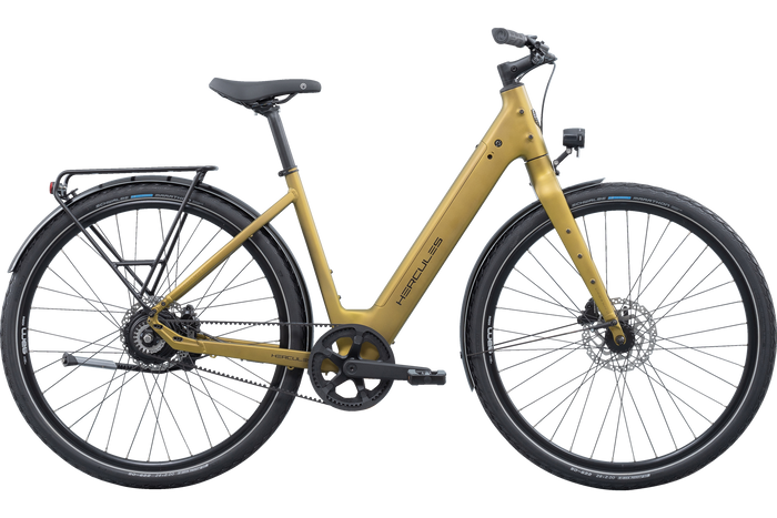 Hercules Urbanico F3 Wave – E-Urbanbike, 374 Wh, Golden Green Matt