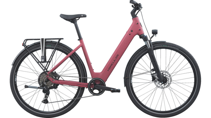 Hercules Urbanico 8 Wave – E-Trekkingbike, BAFANG H410, 374 Wh, Dark Rose Matt