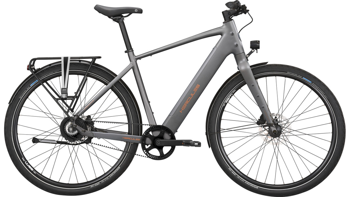 Hercules Urbanico F3 – E-Urbanbike, 374 Wh, Metal Grey-matt