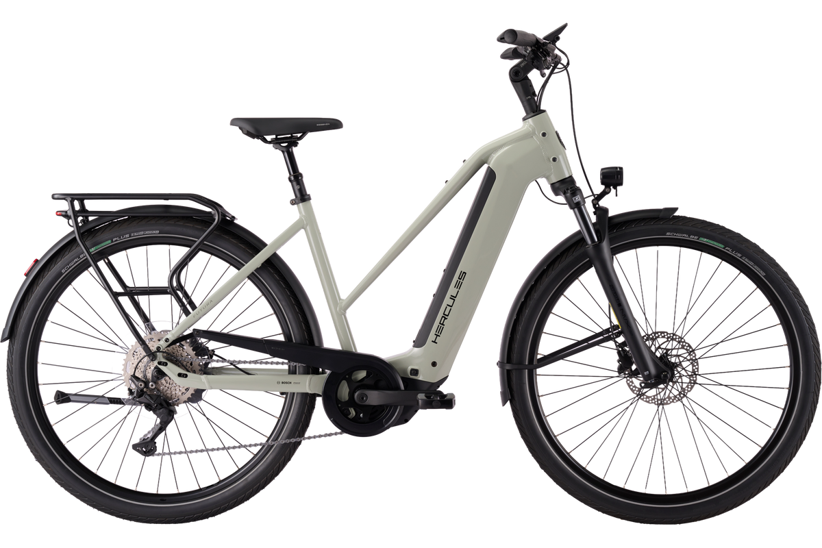Hercules Futura 10 Trapez – E-Trekkingbike, Urban Grey - Glossy