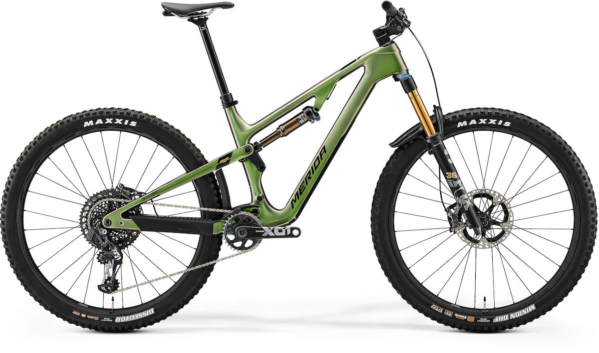 MERIDA ONE-FORTY 10K – Mountainbike Fully, Carbon, Sram XX Eagle Transmission, Grün/Schwarz