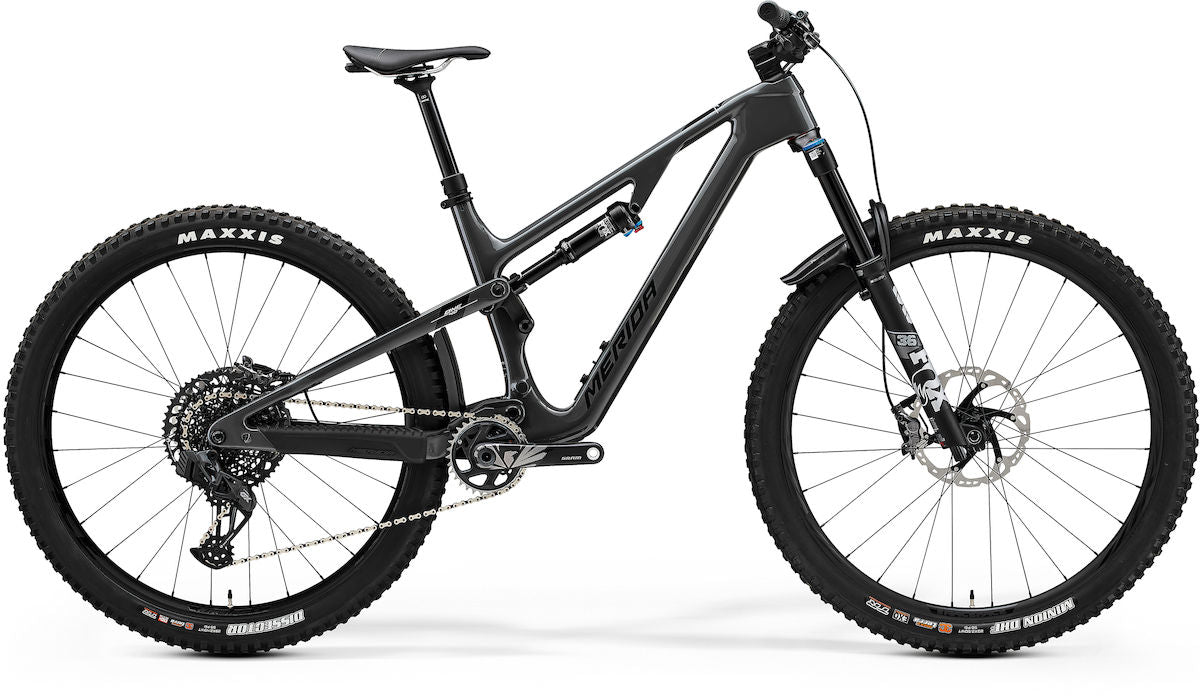MERIDA ONE-FORTY 8000 – Mountainbike Fully, Carbon, Sram GX Eagle, Silber/Schwarz