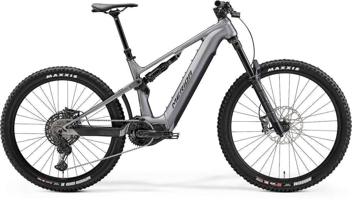 MERIDA eONE-SIXTY 875 IV1 – E-MTB Fully, Shimano EP801, 750 Wh, Gunmetal/Schwarz