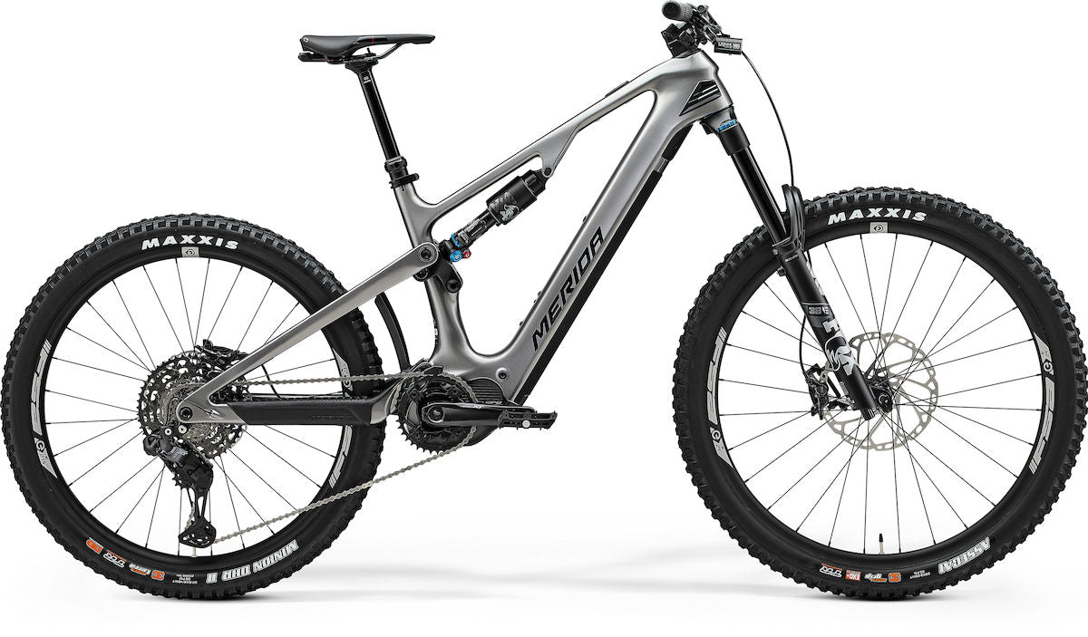 MERIDA eONE-SIXTY 8000 III1 – E-MTB Fully, Shimano EP801, 600 Wh, Carbon, Gunmetal Grey (Black)