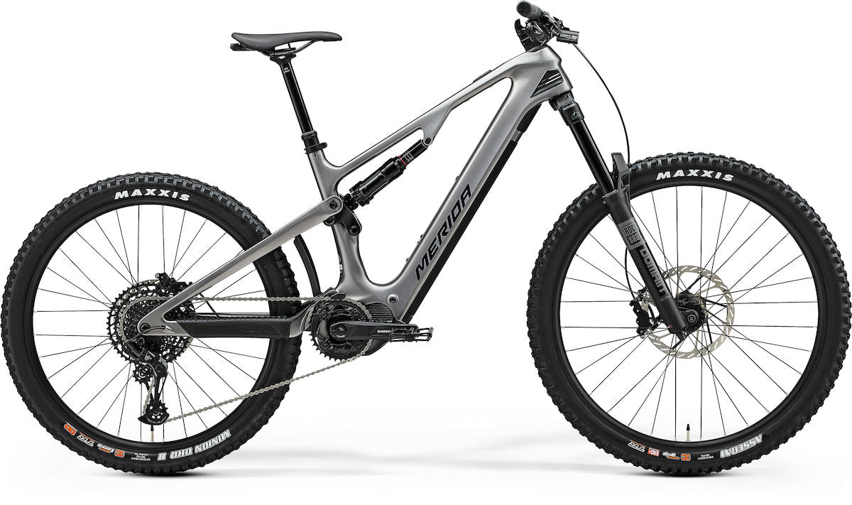 MERIDA eONE-SIXTY 6000 III1 – E-MTB Fully, Shimano EP801, 600 Wh, Carbon, Gunmetal Grey (Black)