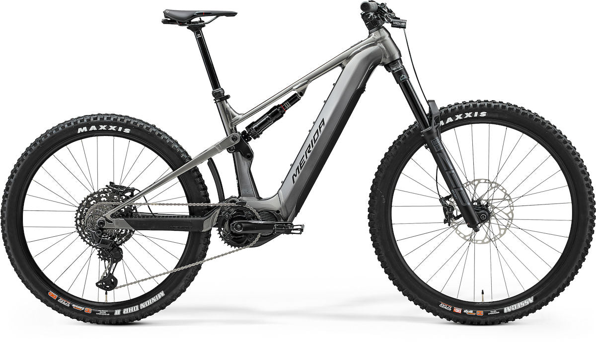 MERIDA eONE-SIXTY 875 IV1 – E-MTB Fully, Shimano EP801, 750 Wh, Gunmetal Grey (Black)