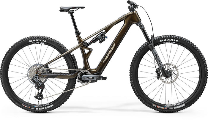 MERIDA eONE-SIXTY SL 8000 I1 – E-MTB Fully, Bosch Performance Line SX, 400 Wh, Carbon, Guarded Gold (High Cream)