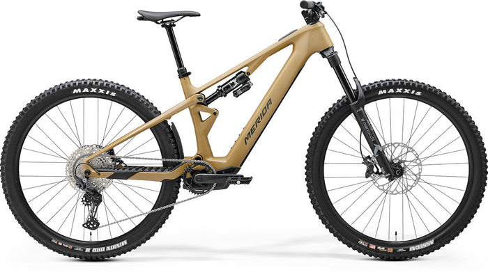 MERIDA eONE-SIXTY SL 6000 I1 – E-MTB Fully, Bosch Performance Line SX, 400 Wh, Carbon, Silk River Clay (Gold)