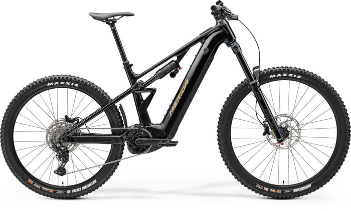 MERIDA eONE-EIGHTY 400 I1 – E-MTB Fully, Bosch Performance Line CX, 600 Wh, Glossy Black (River Clay)