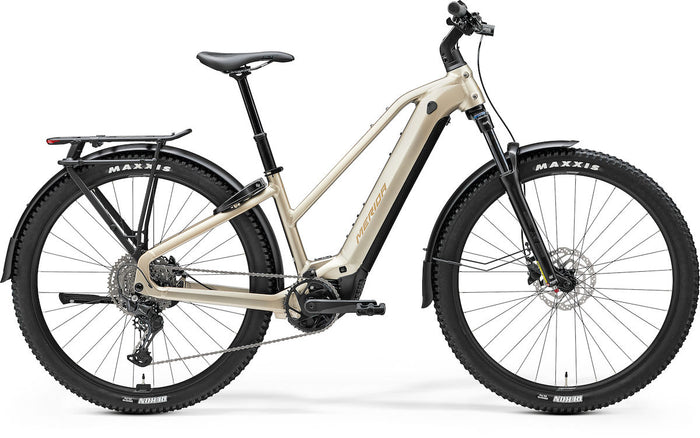 MERIDA eFLOAT CC 500 Lady EQ II1 – E-Trekkingbike, Bosch Performance Line CX, 800 Wh, High Cream (Brown)