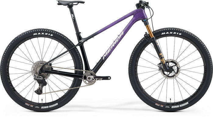 MERIDA BIG.NINE 10K – Mountainbike Hardtail, Carbon, Shimano XTR M9250, Black (Splatter Purple-Fade)