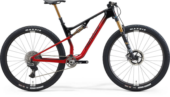 MERIDA NINETY-SIX 9000 – Mountainbike Fully, Carbon, Shimano XTR M9250, Glossy Dark Race Red (Black)