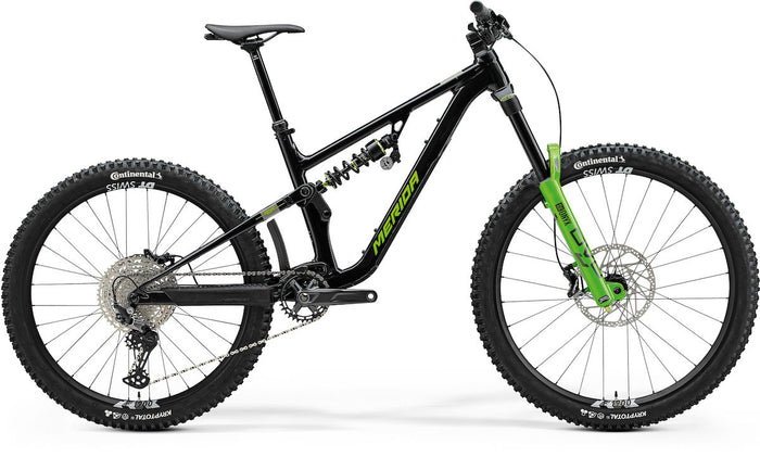 MERIDA ONE-SIXTY 800 FR – Mountainbike Fully, Aluminium, Shimano Deore M6100, Metallic Black (Grey/Green)