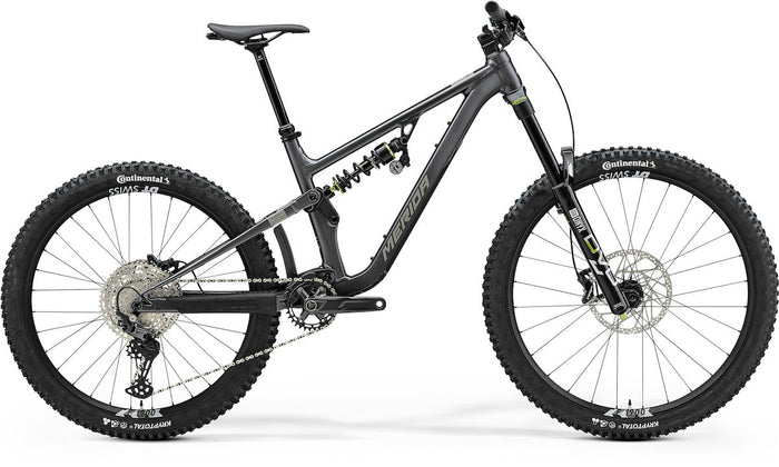 MERIDA ONE-SIXTY 800 FR – Mountainbike Fully, Aluminium, Shimano Deore M6100, Silk Dark Silver (Grey/Black)