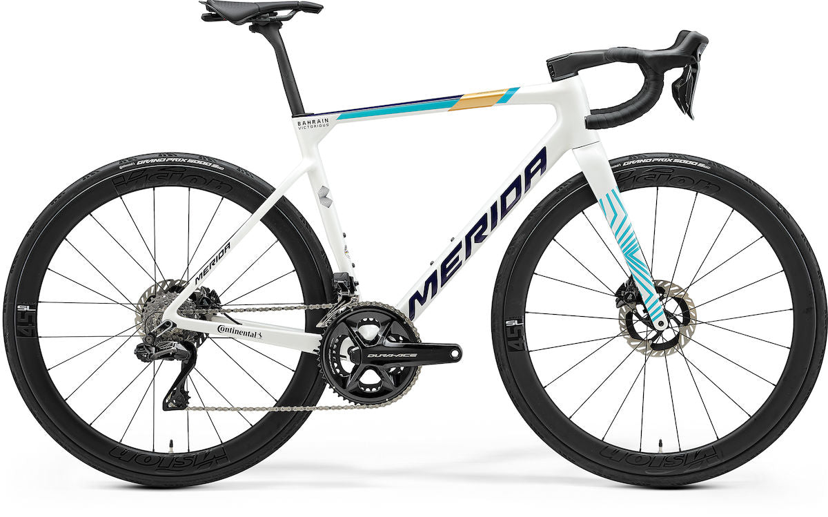 MERIDA SCULTURA Team V2 – Rennrad, Pearl (Blue-Team)