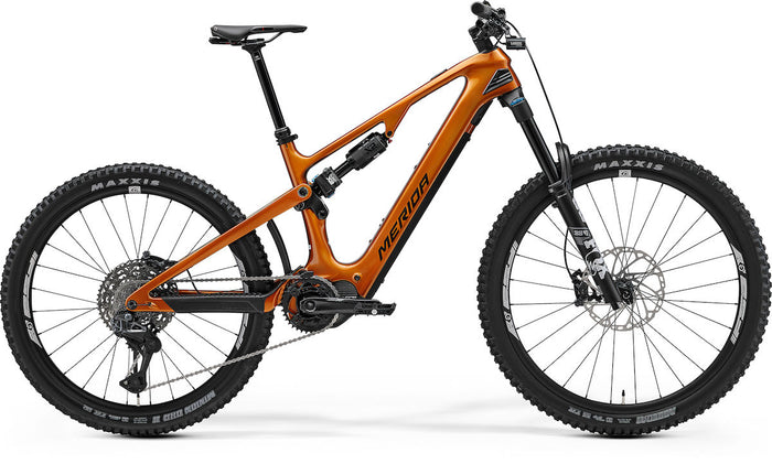 MERIDA eONE-SIXTY 8000 – E-MTB Fully, Shimano EP801, 600 Wh, Carbon, Wild Honey (Black)