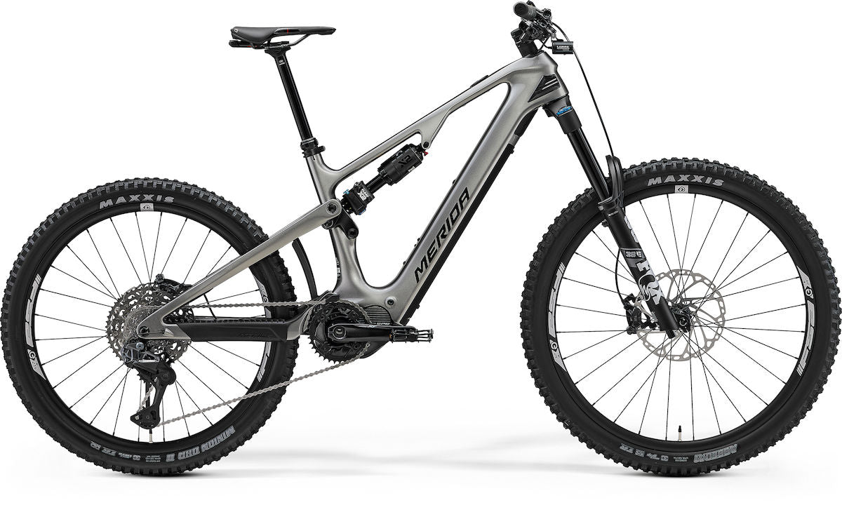 MERIDA eONE-SIXTY 8000 – E-MTB Fully, Shimano EP801, 600 Wh, Carbon, Gunmetal Grey (Black)