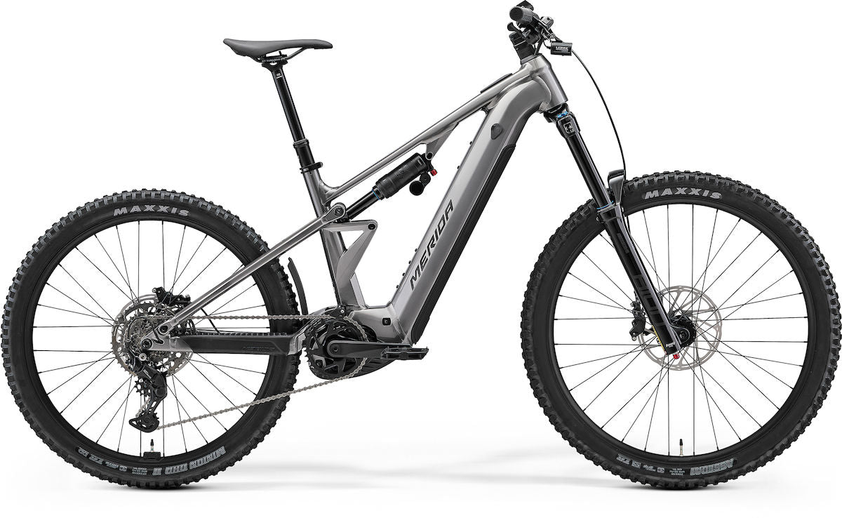 MERIDA eONE-EIGHTY 400 – E-MTB Fully, Bosch Performance Line CX, 600 Wh, Gunmetal Grey (Black)
