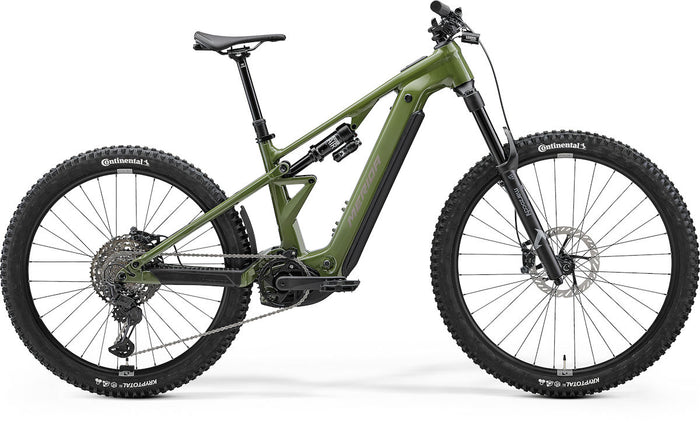 MERIDA ETMO 800 – E-MTB Fully, Bosch Performance Line CX, 800 Wh, Anaconda Green (Silver)