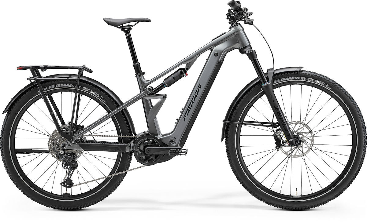 MERIDA ETMO 500 EQ – E-SUV Fully, Bosch Performance Line PX, 600 Wh, Gunmetal Grey (Black)