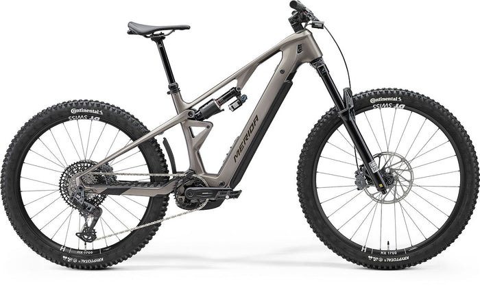 MERIDA LITHOS 8000 – E-MTB Fully, Bosch Performance Line CX-R, 800 Wh, Carbon, Warm Slate Grey (Golden Black)