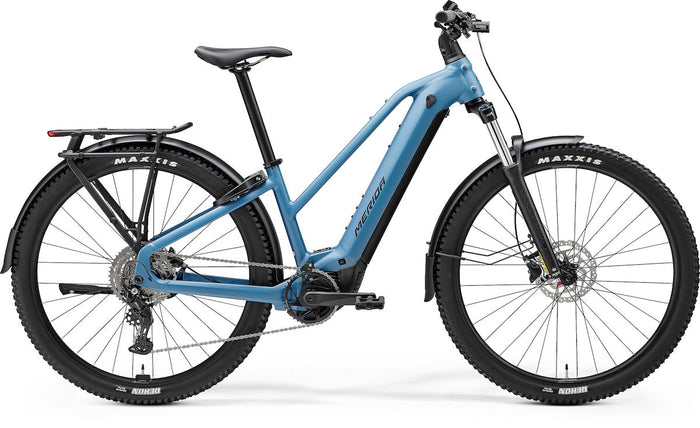 MERIDA eFLOAT CC L 400 EQ – E-Citybike, Bosch Performance Line CX, 600 Wh, Silk Dove Blue (Black)