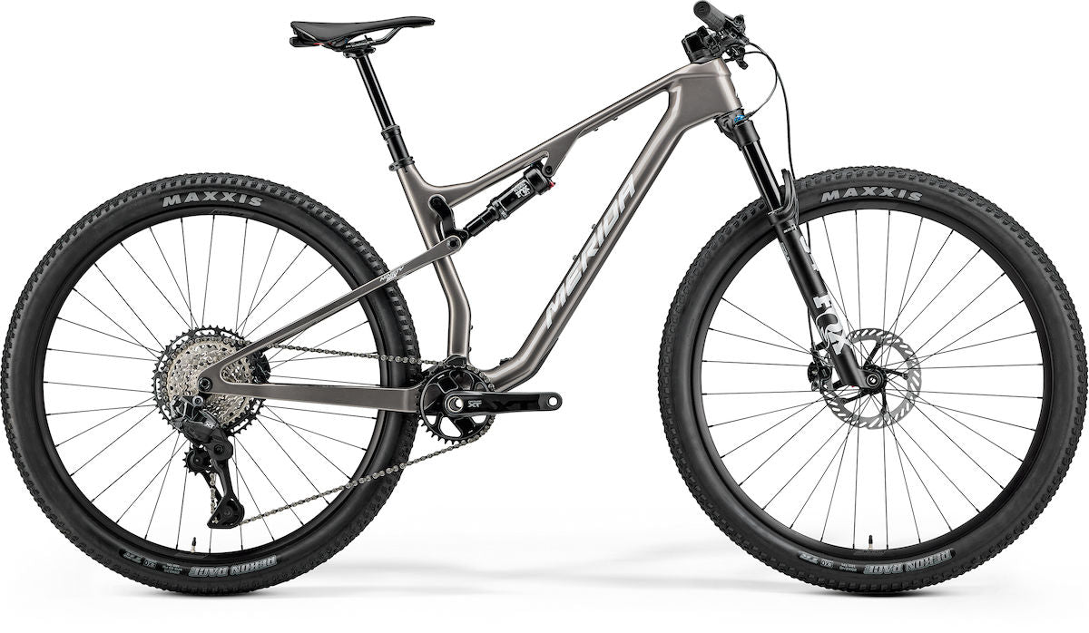 MERIDA NINETY-SIX XT – Mountainbike Fully, Carbon, Shimano XT DI2 M8250, Warm Slate Grey (Silver)