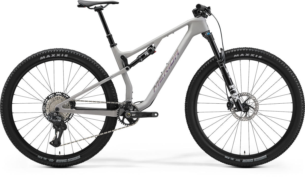 MERIDA NINETY-SIX XT – Mountainbike Fully, Carbon, Shimano XT DI2 M8250, Silk Grey (Purple)