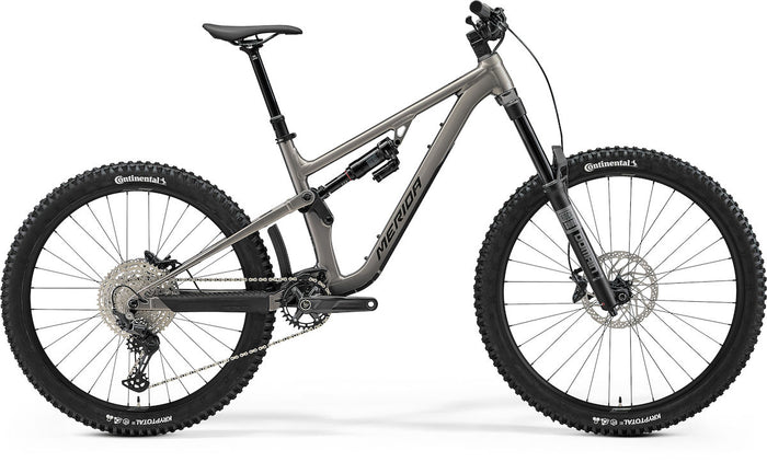 MERIDA ONE-SIXTY 500 – Mountainbike Fully, Aluminium, Shimano Deore M6100, Warm Slate Grey (Golden Black)
