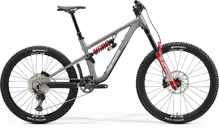MERIDA ONE-SIXTY FR 800 – Mountainbike Fully, Aluminium, Shimano Deore M6100, Silk Gunmetal Grey (White)