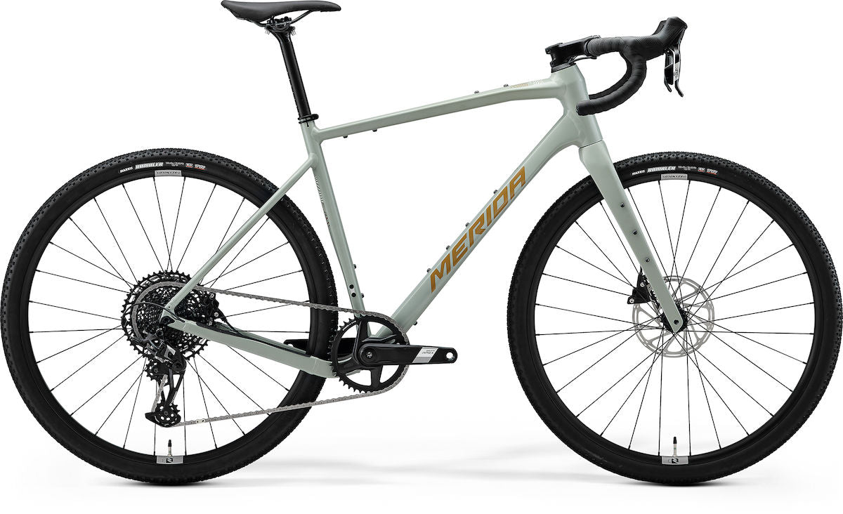MERIDA SILEX 500 – Gravelbike, Aluminium, Sram Apex Eagle, Silk Moss Grey (River Clay)