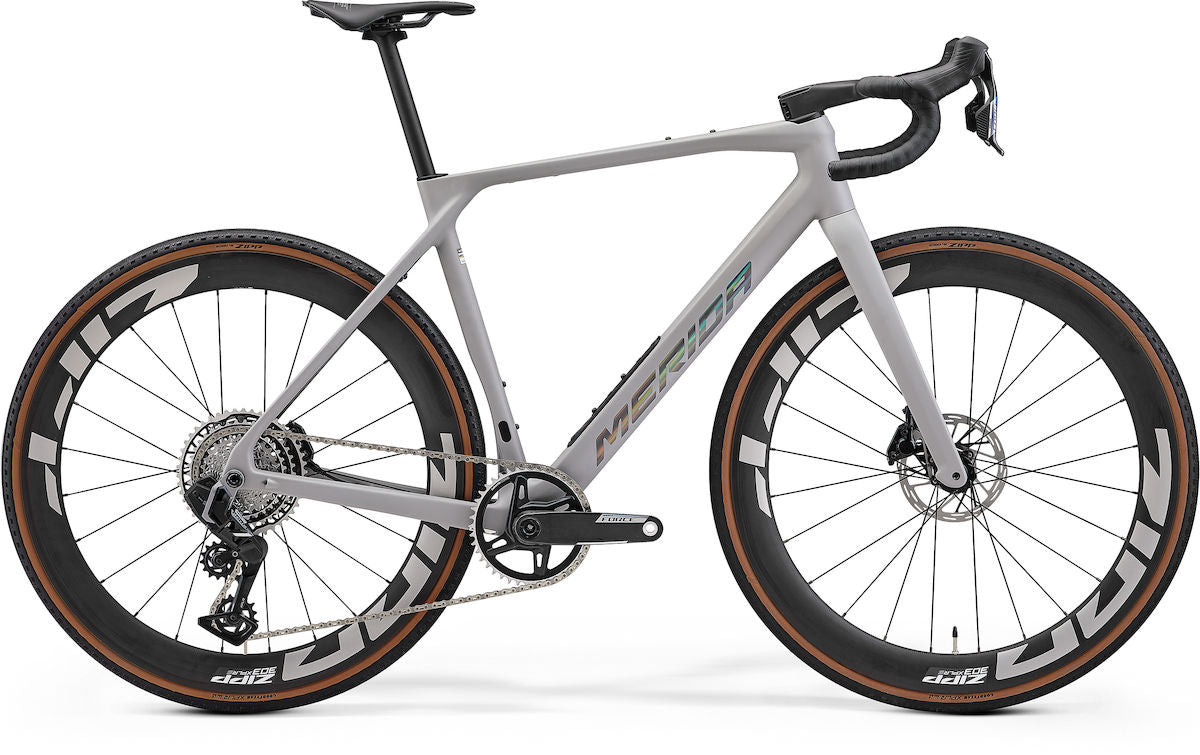 MERIDA MISSION 9000 – Gravelbike, Carbon, Sram Force XPLR, Silk Grey (Holo Silver)