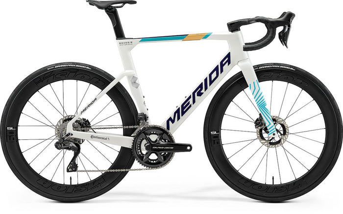 MERIDA REACTO TEAM – Rennrad, Carbon, Shimano Dura Ace Di2, Pearl (Blue-Team)