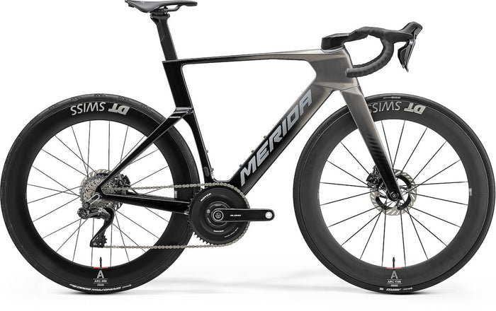 MERIDA REACTO ONE – Rennrad, Carbon, Shimano Dura Ace Di2, Slate Grey/Black (Silver)