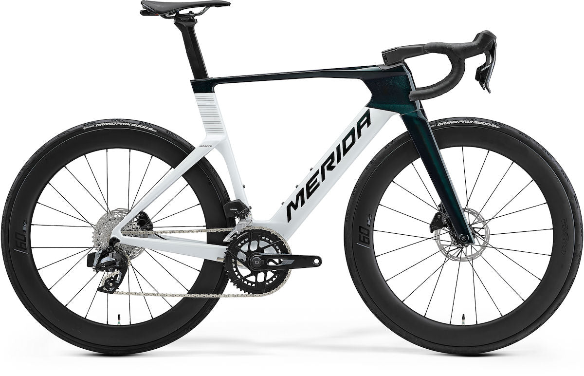 MERIDA REACTO 7000 – Rennrad, Carbon, Sram Rival, Halo Green/Pearl White (Green)